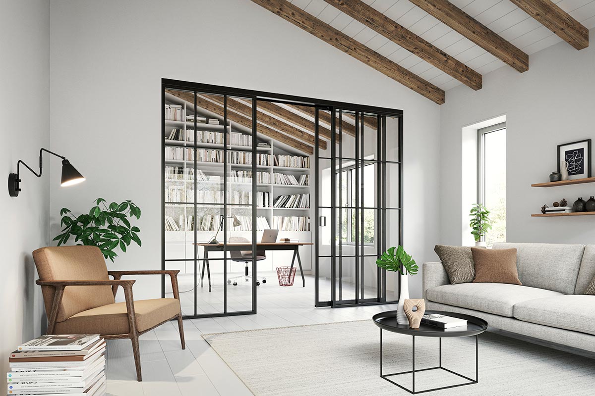 schiebetuer mit seitenteilen