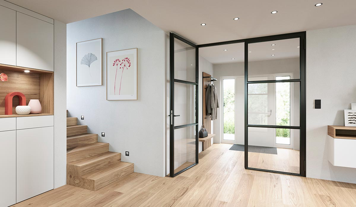 lofttuer-vollglastuer-hoermann-loftbau-zweifluegelig-eingang